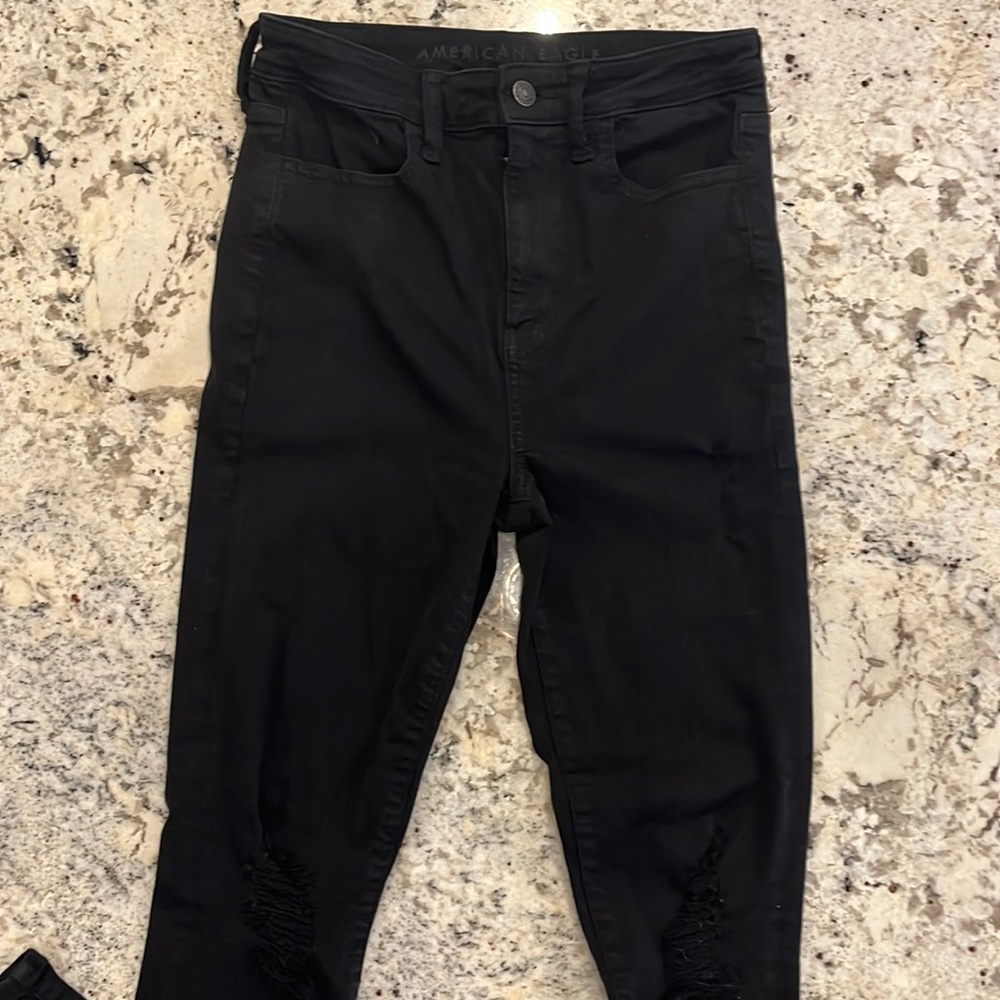 American Eagle Next Level Stretch black jeans Size 4 R